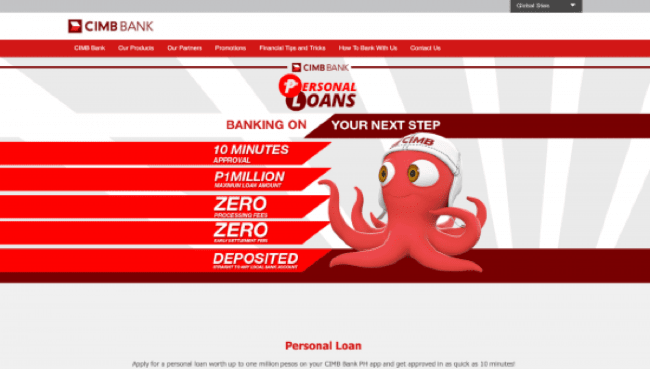 CIMB Bank website screenshot