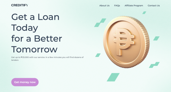 Creditify website screenshot