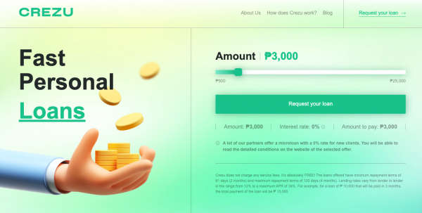 Crezu website screenshot
