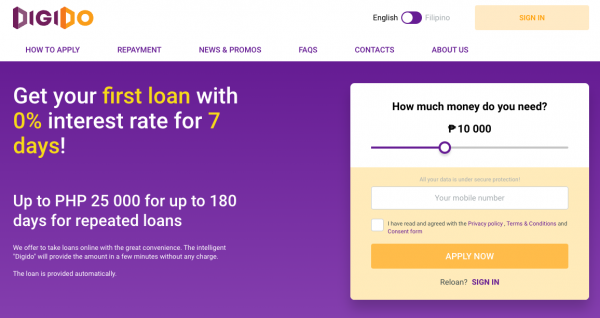 Digido website screenshot