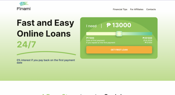 Finami website screenshot
