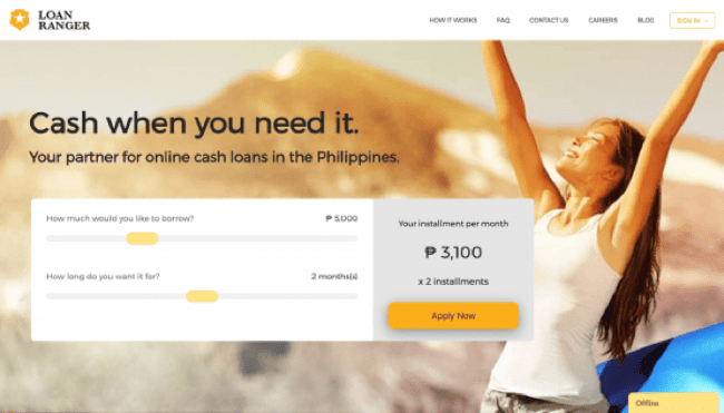 Loan Ranger website screenshot