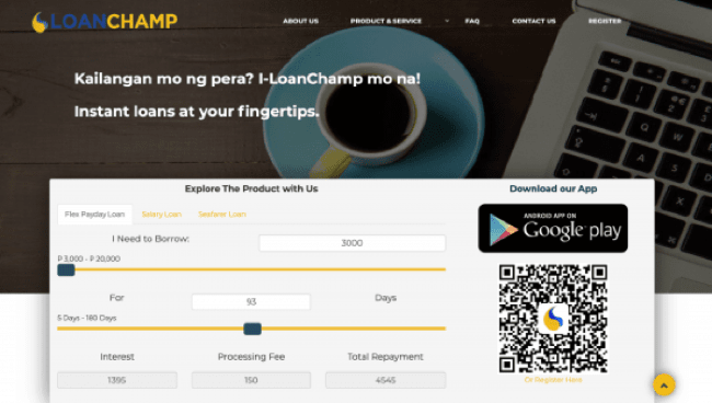 LoanChamp website screenshot