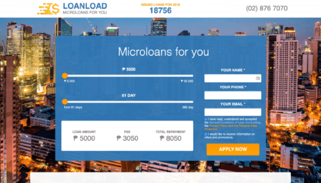 LoanLoad website screenshot