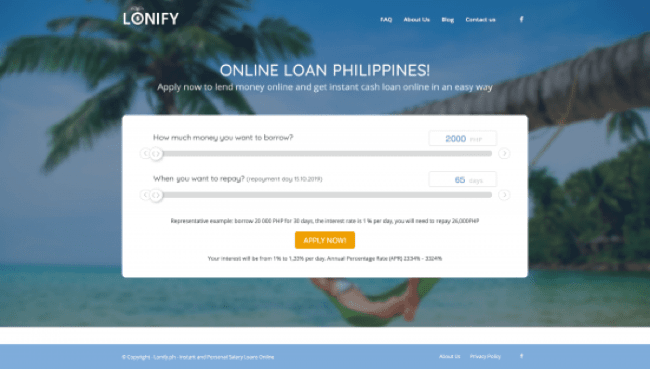 Lonify website screenshot