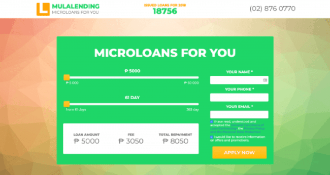 MulaLending website screenshot