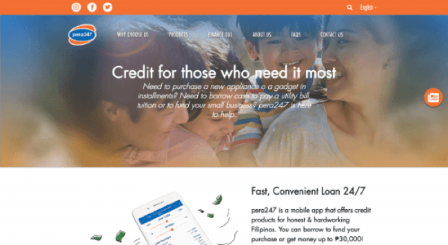 Pera247 website screenshot